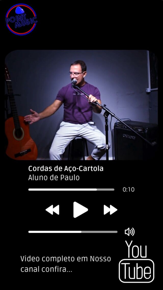 Neste vídeo, você confere a interpretação do nosso aluno fera Paulo com a música "Cordas de aço-Cartola".

Veja video completo em nosso canal...

#cordasdeaço #cartola #mpb #MusicaBrasileira #vemprapointmusic