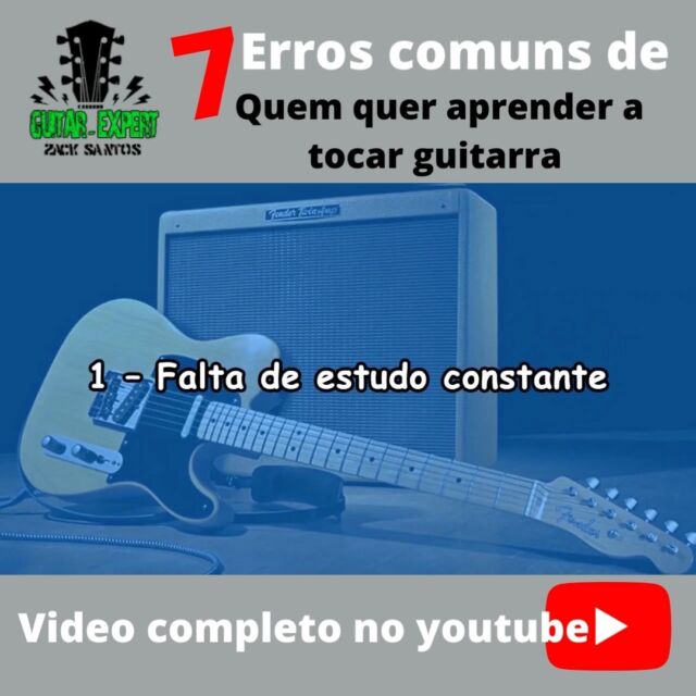 🎸7 erros comuns de quem quer aprender a toc#guitarplayer 

🎼A prática consistente é essencial para melhorar suas habilidades na guitarra. Não praticar regularmente é um erro comum que pode impedir seu progresso.

 ✔Não se concentrar na técnica adequada desde o início pode levar ao desenvolvimento de hábitos ruins que são difíceis de corrigir mais tarde.

 ✔ Aprender a tocar guitarra pode ser desafiador, e muitos iniciantes desistem quando enfrentam dificuldades. Em vez de desistir, é importante persistir e superar os obstáculos

 ✔E sobre essa assunto que o prof. aborda 

🎯video completo no youtube link na Bio

@zacksantosgt 

#guitar #tocar #aulas #cursos #guitarplayer