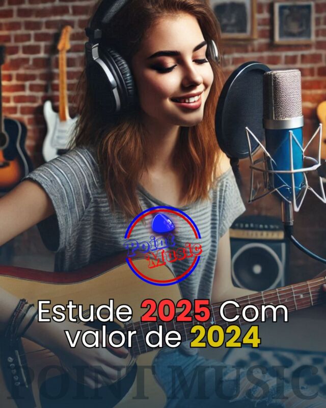 🎶 Estude em 2025 com Preço de 2024! 🎶

Está na hora de transformar seu sonho musical em realidade! Comece o ano com o pé direito garantindo sua vaga na Point Music e aproveite essa oportunidade imperdível:

👉 Sem taxa de Matrículas 
👉Material didatico Gratuito.
👉Mensalidades de 2025 pelo preço de 2024!

Não deixe para depois, o momento de evoluir na música é agora! Seja no violão, canto, teclado ou outro instrumento, temos o curso certo para você.

⚡ Oferta válida por tempo limitado!
 Garanta já seu lugar e comece 2025 no ritmo certo.

📅 Como participar?

✔Entre em contato com a nossa equipe.
✔Faça sua matrícula ou renove sua inscrição.
✔Aproveite as condições especiais e prepare-se para um ano cheio de música!

📍 Vagas limitadas. Entre em contato agora mesmo e venha fazer parte da família Point Music.

👉 Não perca essa chance de começar 2025 Realizando seu sonho!

#aulasdemusica #escolademusica #recreiodosbandeirantes #barradatijuca