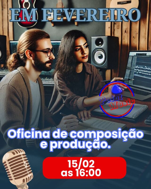 🎼 Crie Sua Música do Zero! Oficina de Composição e Produção 🎛️

Descrição:
🎶 Já imaginou transformar suas ideias em uma música completa? Na nossa Oficina de Composição e Produção, você aprenderá técnicas práticas para criar melodias, letras e arranjos, além de explorar ferramentas de produção musical em um estúdio profissional!

👉 Para quem? Músicos, compositores e apaixonados por música, iniciantes ou experientes.
📅 Data: 15/02/2025
📍 Local: Escola de Música Point Music
🎟️ Vagas limitadas! Garanta seu lugar agora.

💡 Dê vida às suas ideias e saia da oficina com uma música pronta!

👉 Marque um amigo que precisa participar dessa experiência incrível!

#OficinaDeComposição #ProduçãoMusical #FaçaSuaMúsica #MúsicaCriativa #EscolaDeMúsica